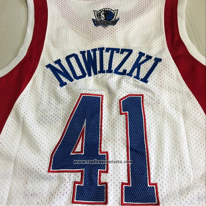 Camiseta All Star 2004 Dirk Nowitzki #41 Blanco
